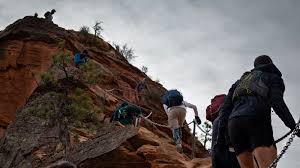 Hikers using RadioLLM in mountains